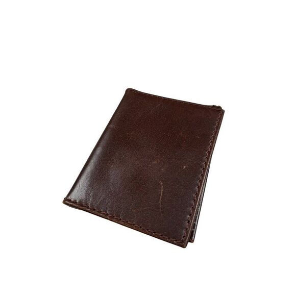 Vintage Brown faux Leather Bi-Fold Wallet - Picture 2 of 8